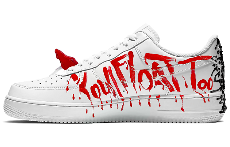 Shop 【カスタムシューズ】 ナイキ エアフォース1 '07 ロー 『スティーブン・キング 宇宙船』- レッド CW2288-111(TeamY-男女同款红色暗黑系-)