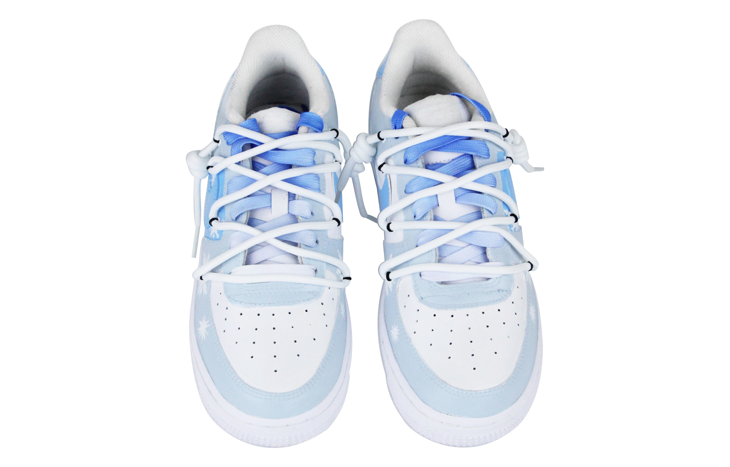 Purchase 【定制球鞋】 Nike Air Force 1 Low `07 空軍一號 學生藍系列 雪花 解構 低幫 板鞋 男款 藍白