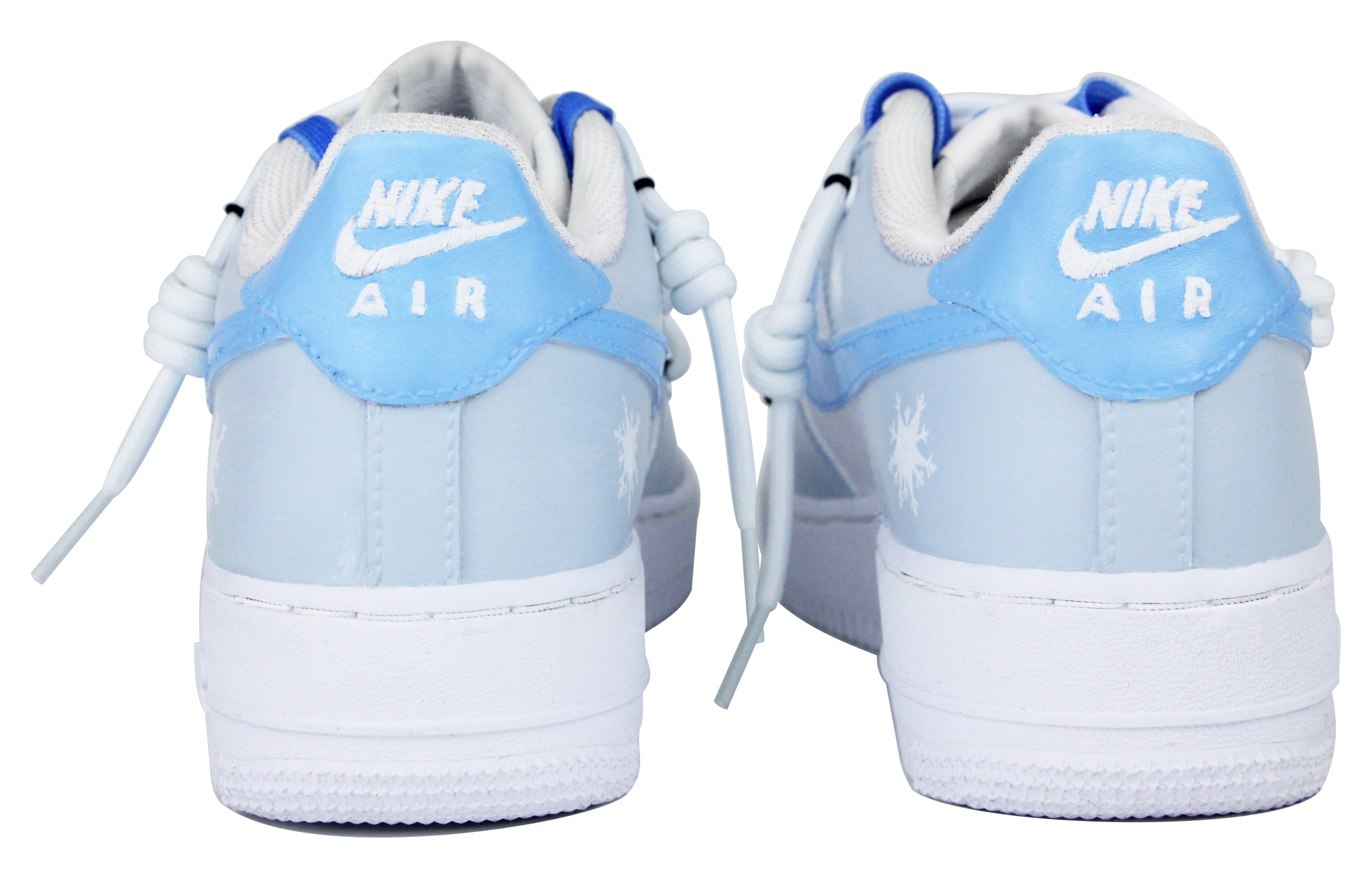 Details for 【定制球鞋】 Nike Air Force 1 Low `07 空軍一號 學生藍系列 雪花 解構 低幫 板鞋 男款 藍白