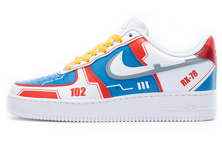 Buy [カスタムシューズ] ナイキ エア フォース 1 '07 ロー 'ワイルドクレーン メカニック レッド ホワイト ブルー' CW2288-111(TeamB-男款机械风白红蓝)