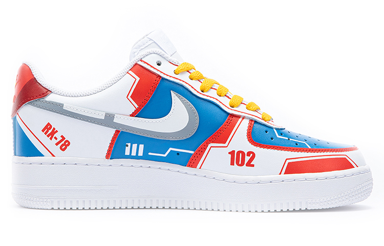 Order [カスタムシューズ] ナイキ エア フォース 1 '07 ロー 'ワイルドクレーン メカニック レッド ホワイト ブルー' CW2288-111(TeamB-男款机械风白红蓝)