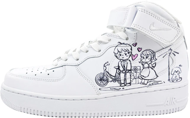 【カスタムシューズ】ナイキ エア フォース 1 '07 ミッド 'ホワイト ブラック' 315123-111(Team185- Order 【カスタムシューズ】ナイキ エア フォース 1 '07 ミッド 'ホワイト ブラック' 315123-111(Team185-