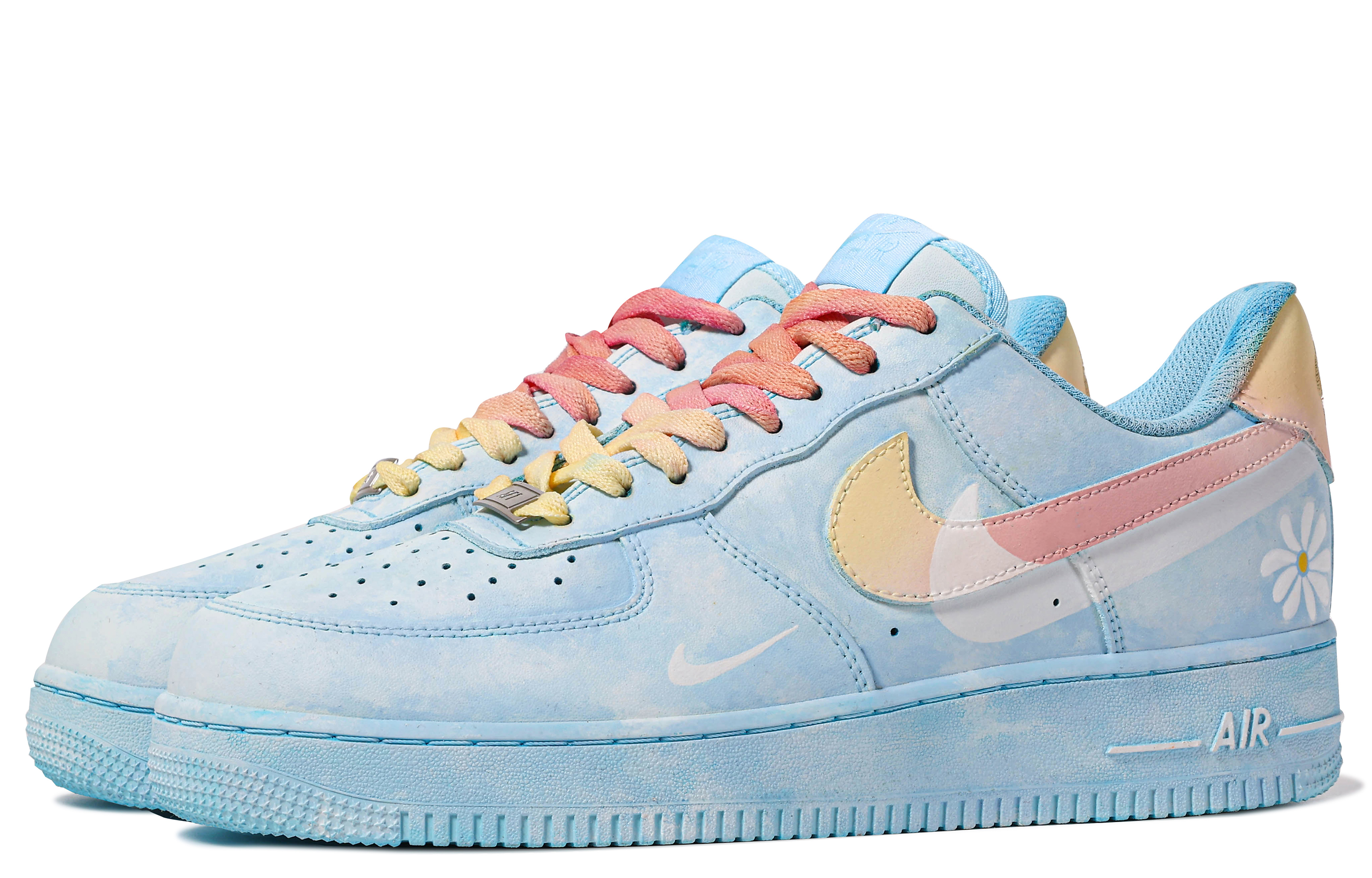 Lookbook 나이키 커스텀 AF1 '다빈치 NC 블루 딥다이' (Nike Custom AF1 'Da Vinci NC Blue Dip-Dye') DD8959-100(TeamM-北卡蓝-BOX)