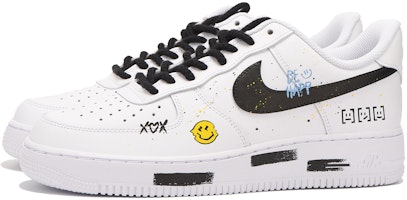 【訂製球鞋】 Nike Air Force 1 vibe風 塗鴉 百搭潮流 包覆性防滑 低筒 板鞋 GS 黑白 Purchase 【訂製球鞋】 Nike Air Force 1 vibe風 塗鴉 百搭潮流 包覆性防滑 低筒 板鞋 GS 黑白