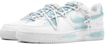 Shop 【客製化球鞋】Nike Air Force 1 萬花弄 心心相印-蔚藍 潮流 復古 舒適 百搭 時尚休閒 簡約 包覆性保暖 低筒 板鞋 男女同款 白藍