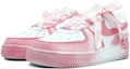 Shop 나이키 에어포스 1 '핑크 러브 하트' 커스텀 (Nike Air Force 1 'Pink Love Heart' Custom) DH2920-111(Team113-爱乐之心S-BOX)