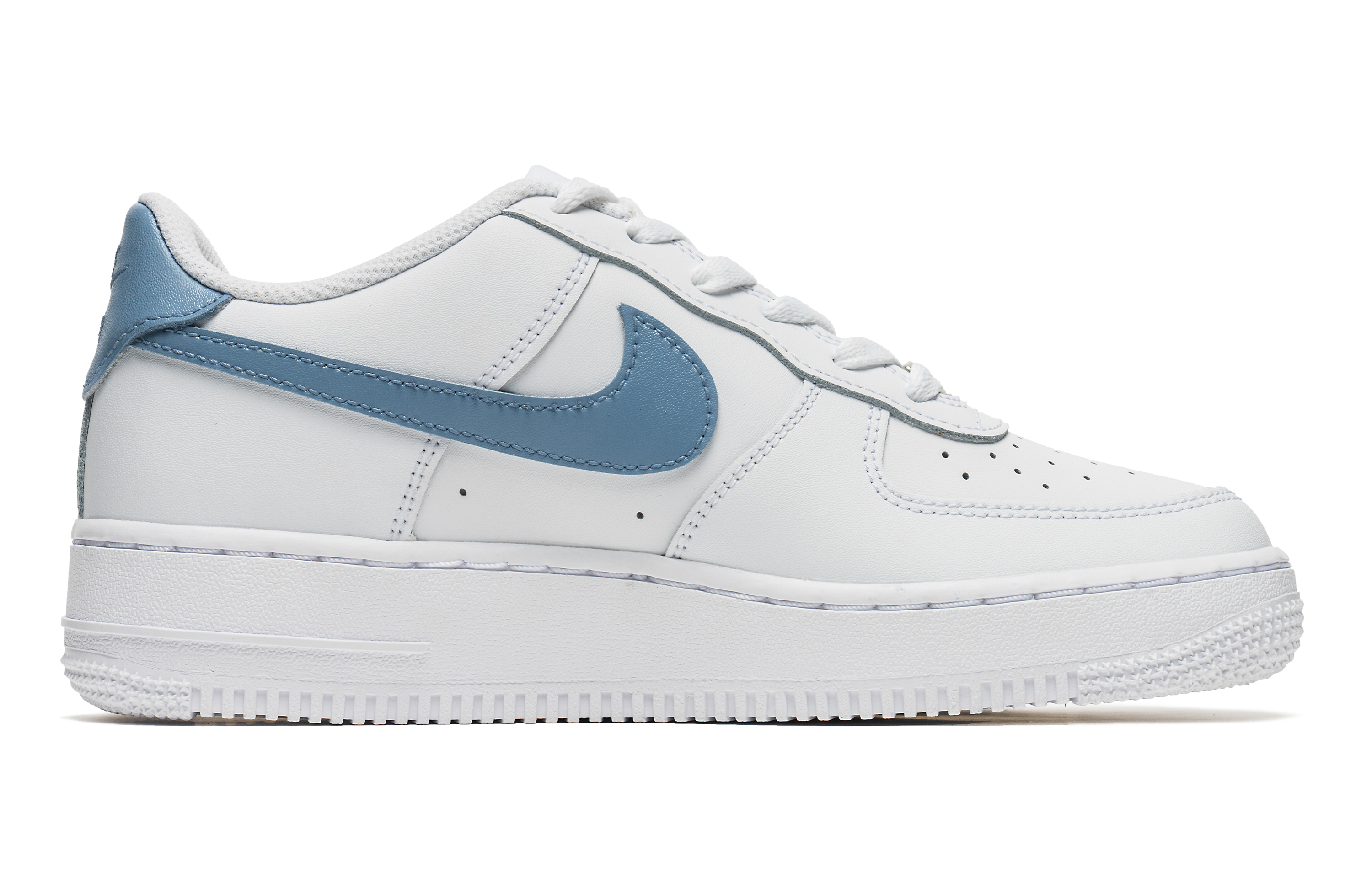 Lookbook 【訂製球鞋】Nike Air Force 1 空軍一號 野鶴製造 油畫風 雨後輕語 百合 清新 耐磨增高 低筒 板鞋 GS 白藍