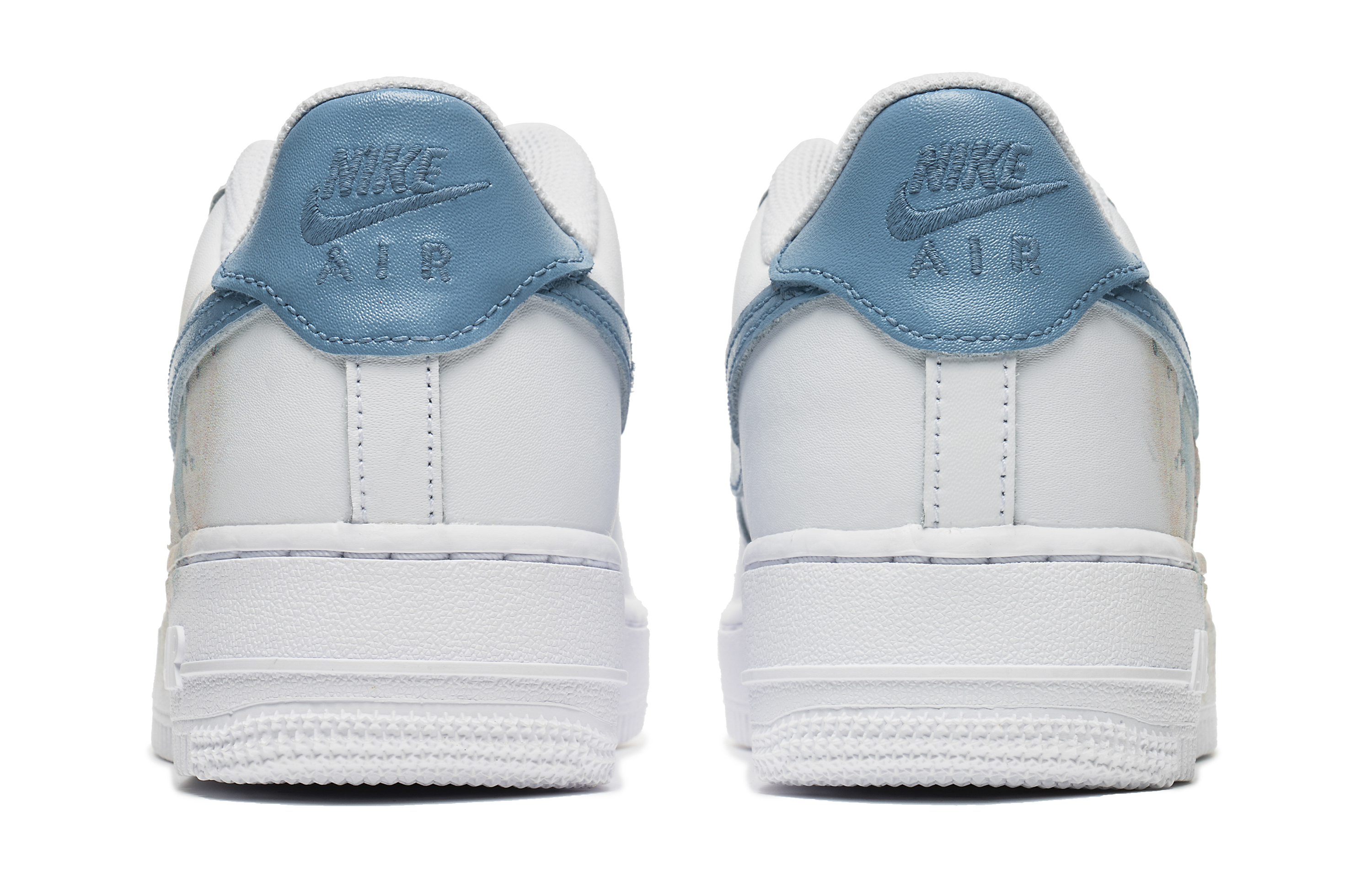 Purchase 【訂製球鞋】Nike Air Force 1 空軍一號 野鶴製造 油畫風 雨後輕語 百合 清新 耐磨增高 低筒 板鞋 GS 白藍