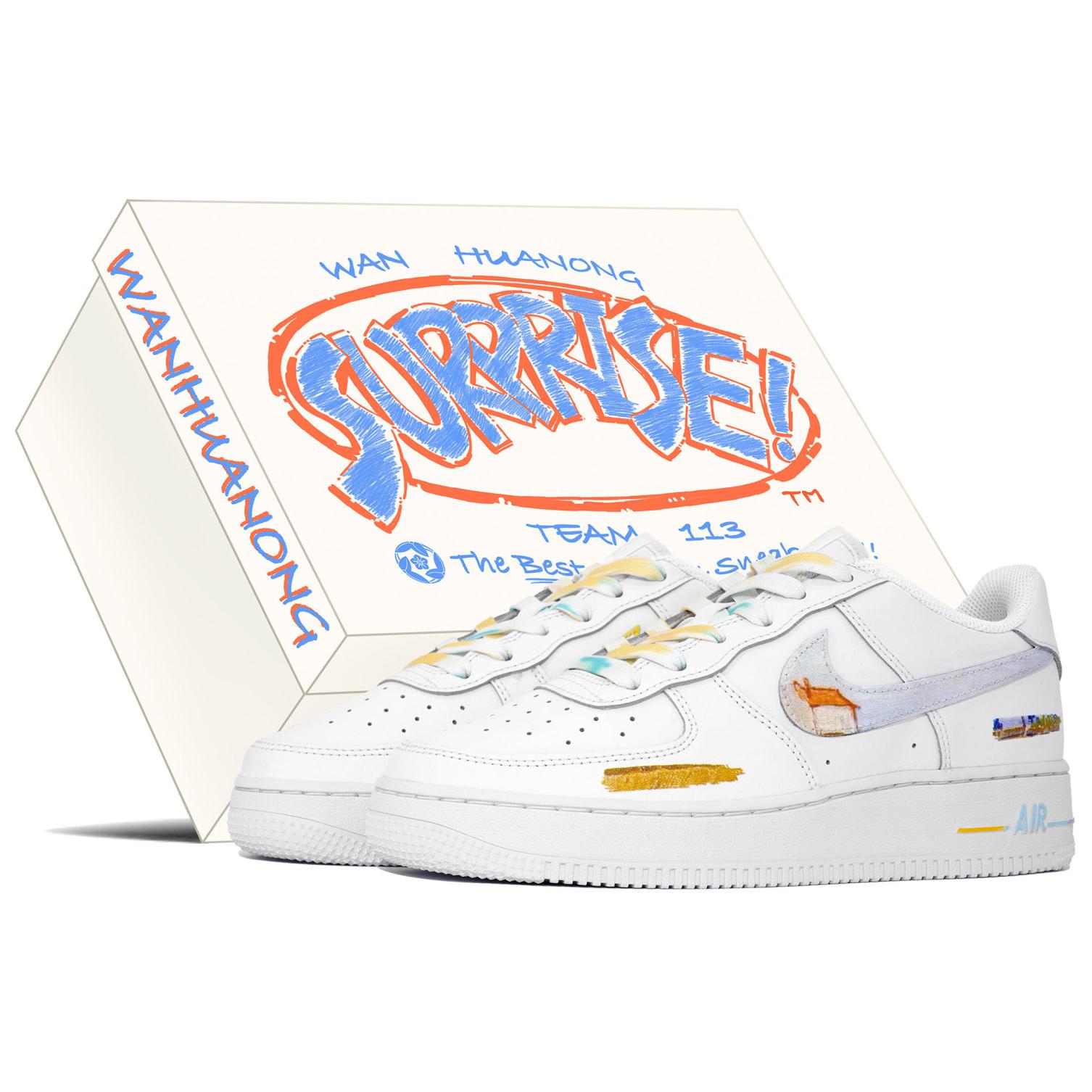 Buy [定制鞋款] 耐克空军1号 '梵高麦田' CW2288-111(Team113-麦田S-BOX)