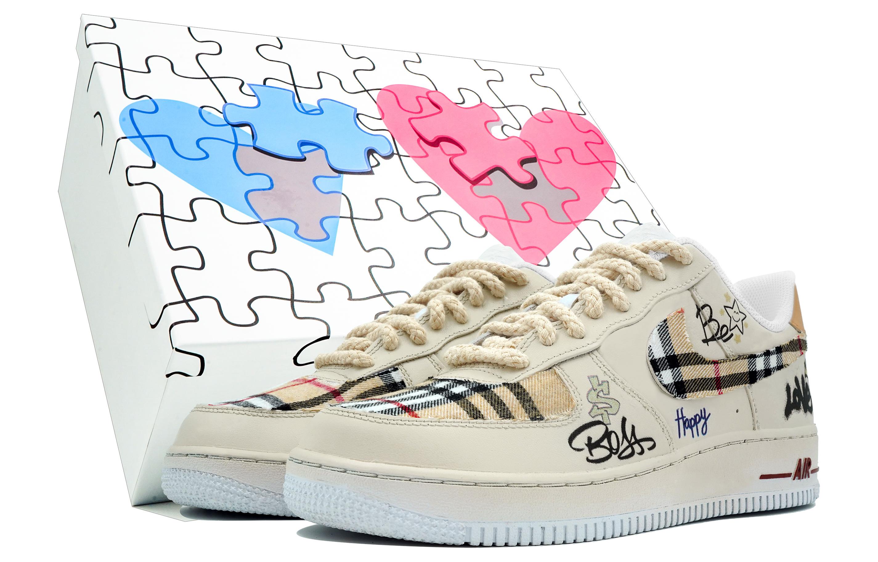 [Custom Shoes] Nike Air Force 1 'White Brown'