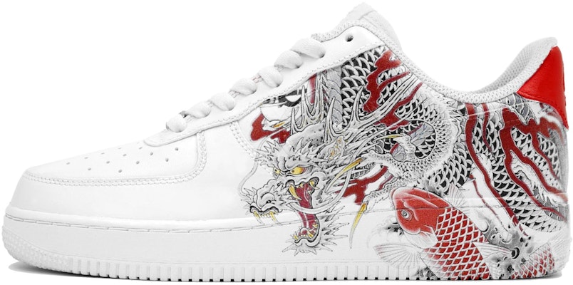 【定製球鞋】 Nike Air Force 1 萬花弄 空軍一號 白龍出海 國風 潮流 百搭 經典復古 舒服 耐磨透氣 低幫 板鞋 男女同款 白紅黑 Buy 【定製球鞋】 Nike Air Force 1 萬花弄 空軍一號 白龍出海 國風 潮流 百搭 經典復古 舒服 耐磨透氣 低幫 板鞋 男女同款 白紅黑