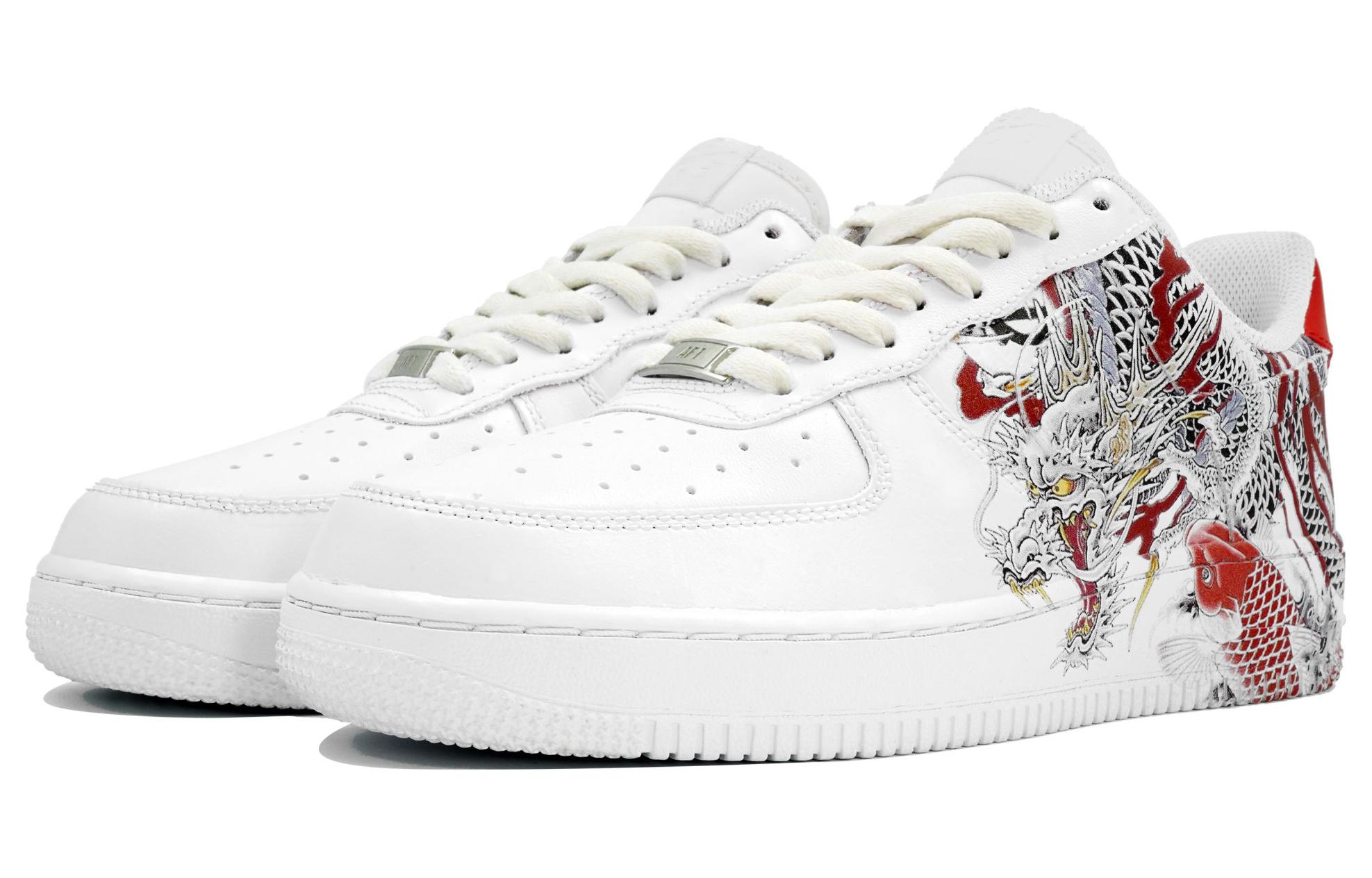 Shop [定制鞋] 耐克空军一号 '白龙-红黑' CW2288-111(Team113-白龙出海)
