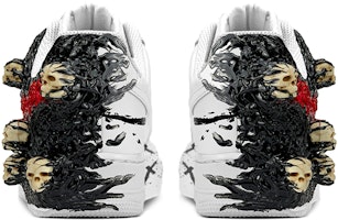 【定制球鞋】Nike Air Force 1 LE (GS) 空軍一號 低幫 克蘇魯 骷髏 舊日支配者 地獄使者 板鞋 黑紅 Shop 【定制球鞋】Nike Air Force 1 LE (GS) 空軍一號 低幫 克蘇魯 骷髏 舊日支配者 地獄使者 板鞋 黑紅