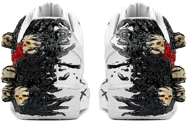 【定制球鞋】Nike Air Force 1 LE (GS) 空軍一號 低幫 克蘇魯 骷髏 舊日支配者 地獄使者 板鞋 黑紅 Shop 【定制球鞋】Nike Air Force 1 LE (GS) 空軍一號 低幫 克蘇魯 骷髏 舊日支配者 地獄使者 板鞋 黑紅