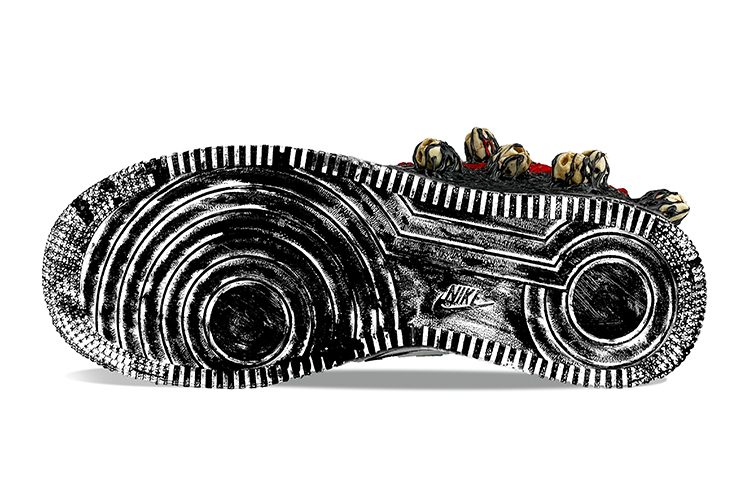 Purchase [カスタムシューズ] ナイキ エアフォース 1 LE 'クトゥルフ ブラック レッド' DH2920-111(TeamY-女款克苏鲁地狱使者黑红)