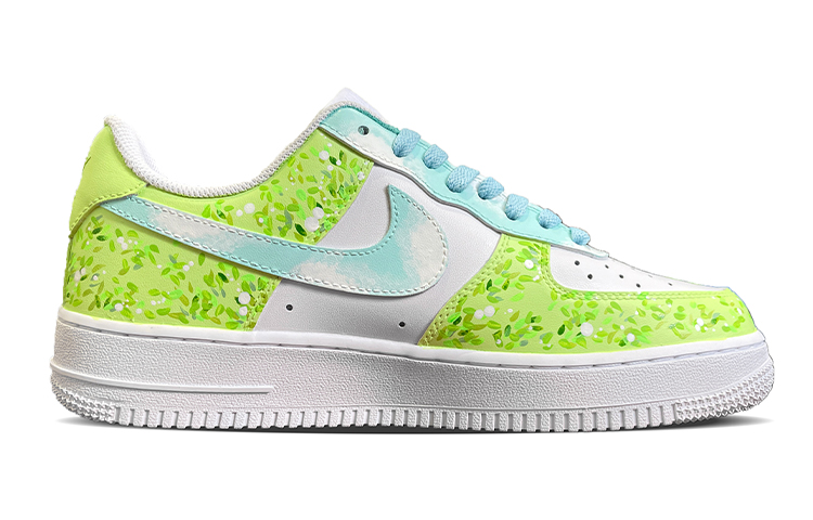 Order 나이키 에어포스 1 LE '환상의 밀림' (커스텀) DH2920-111(TeamD-女款幻想丛林手绘涂鸦白绿