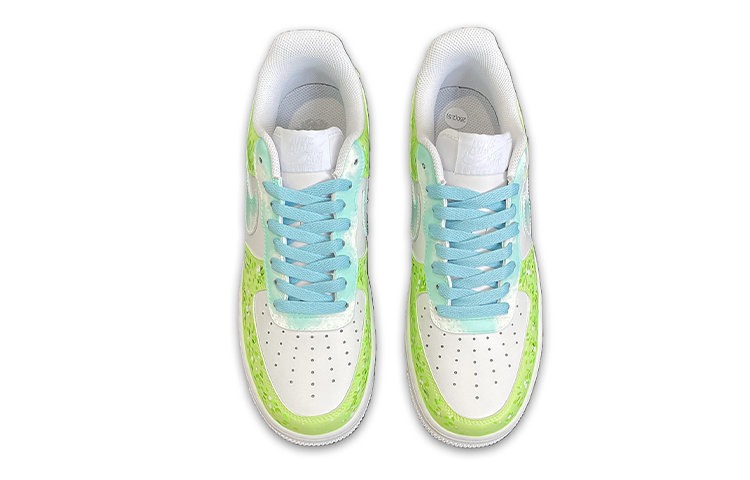 Shop 나이키 에어포스 1 LE '환상의 밀림' (커스텀) DH2920-111(TeamD-女款幻想丛林手绘涂鸦白绿