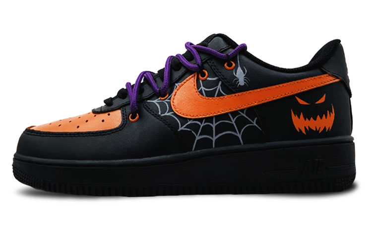 Buy [Kasut Custom] Nike Air Force 1 Low -Lantern 'Samurai Hitam - Halloween Labah-labah Jack-o' CW2288-001(Team-S鬼脸南瓜)