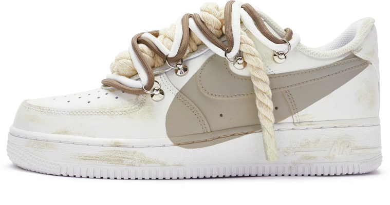 【定製球鞋】 Nike Air Force 1 Low 07 空軍一號 ''T10'' 特殊鞋盒 雙鞋帶 低幫 板鞋 男款 白卡其 Buy 【定製球鞋】 Nike Air Force 1 Low 07 空軍一號 ''T10'' 特殊鞋盒 雙鞋帶 低幫 板鞋 男款 白卡其