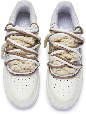 【定製球鞋】 Nike Air Force 1 Low 07 空軍一號 ''T10'' 特殊鞋盒 雙鞋帶 低幫 板鞋 男款 白卡其 Shop 【定製球鞋】 Nike Air Force 1 Low 07 空軍一號 ''T10'' 特殊鞋盒 雙鞋帶 低幫 板鞋 男款 白卡其