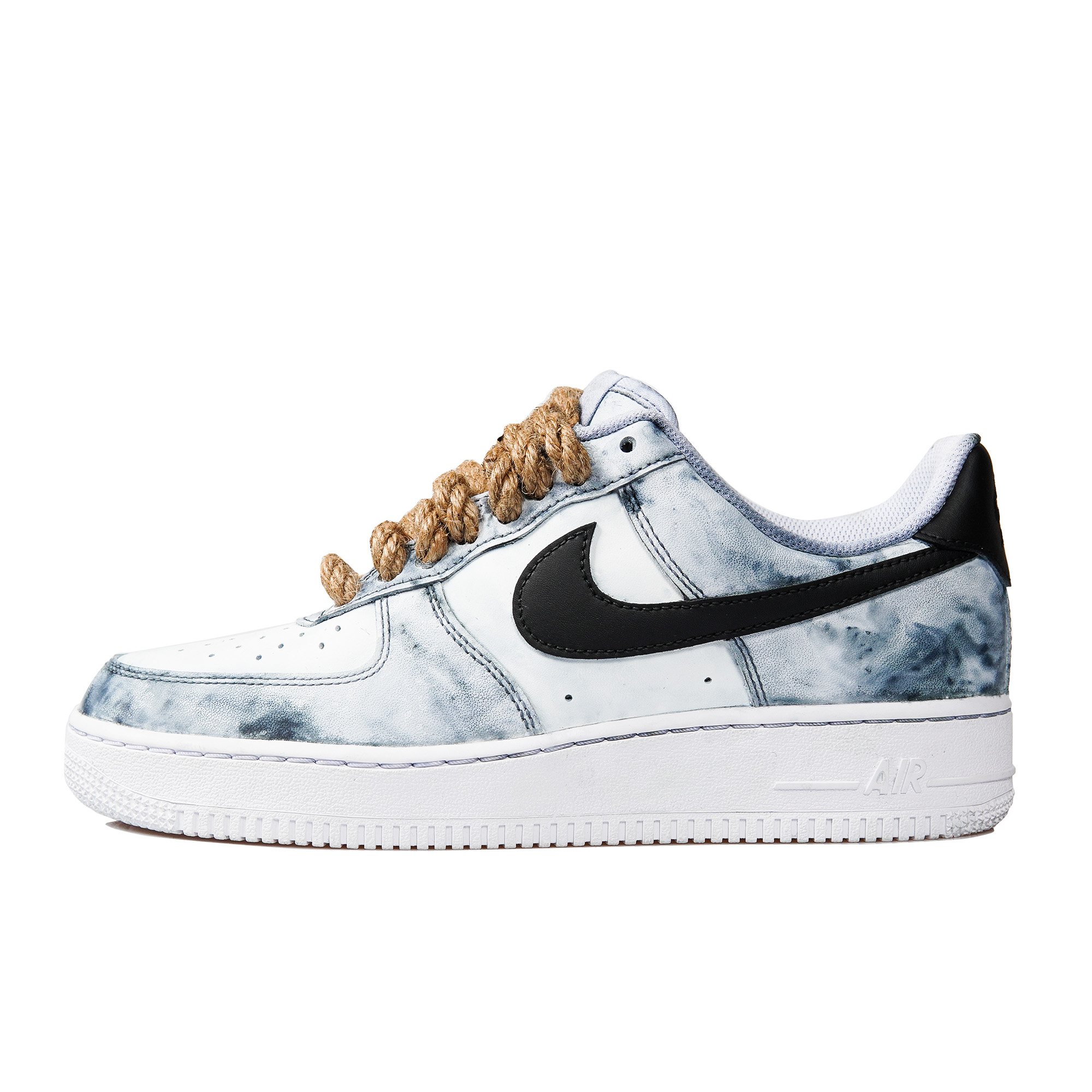[Custom Shoes] Nike Air Force 1 Low 07 'Year of the Rabbit - Marble Blue White'