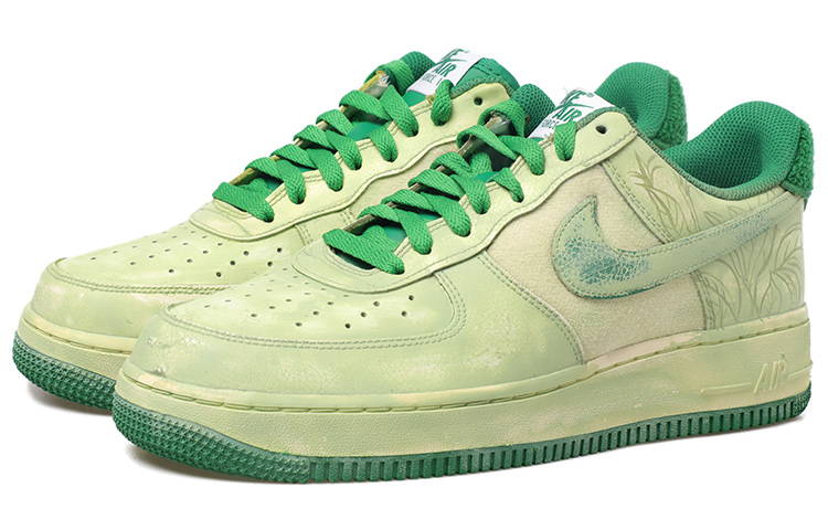 Lookbook 【定制球鞋】Nike Air Force 1 Low 07 空軍一號 中國風 竹子 復古 浸染 Vibe風 低幫 板鞋 男款 綠色