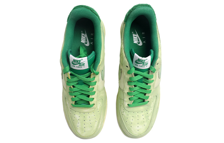 Shop 【定制球鞋】Nike Air Force 1 Low 07 空軍一號 中國風 竹子 復古 浸染 Vibe風 低幫 板鞋 男款 綠色