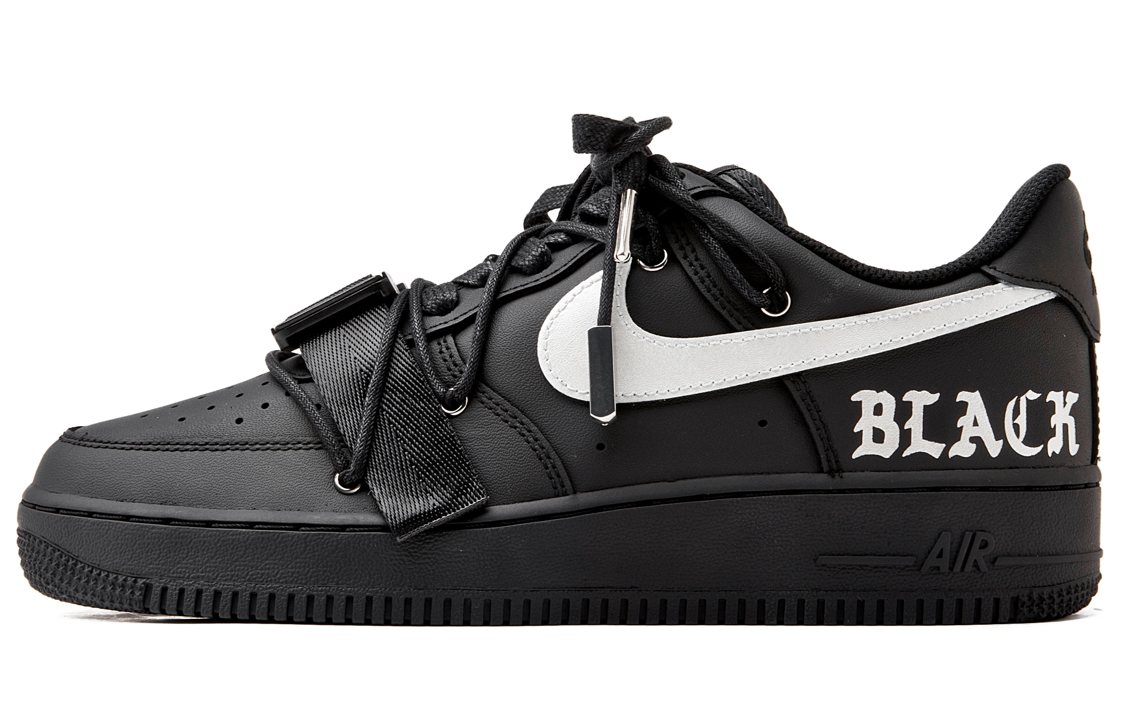 [Custom Shoes] Nike Air Force 1 Low '07 'Black Samurai - Dark Suit Thug'