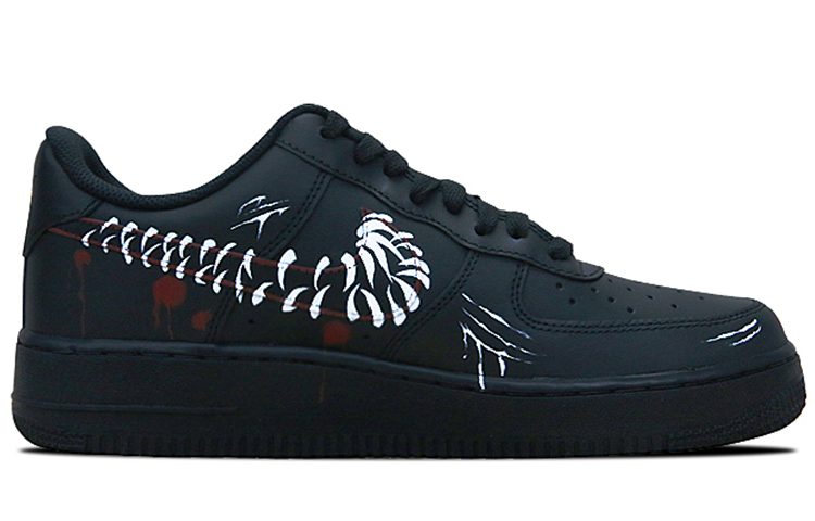 Order Zapatillas Nike Air Force 1 Low '07 'Black Samurai Venom Scratch' CW2288-001(Team叁-男款喷绘手绘黑色毒液)