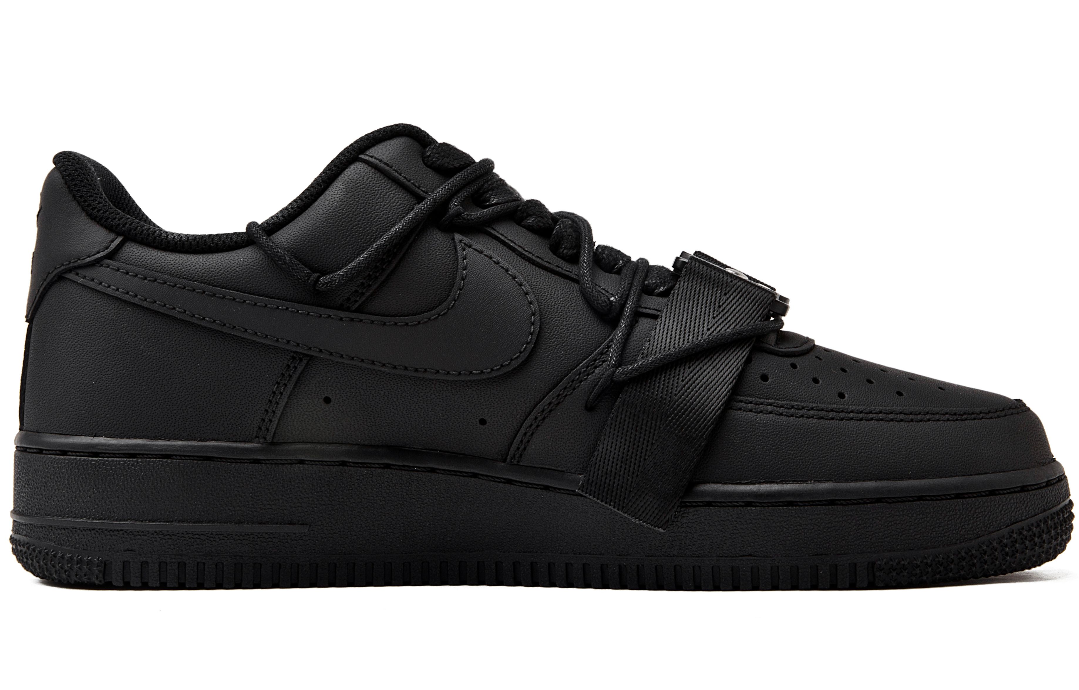 Order 【定制球鞋】Nike Air Force 1 Low 07 空軍一號 黑武士 機能風 西裝暴徒 低幫 板鞋 男款 純黑