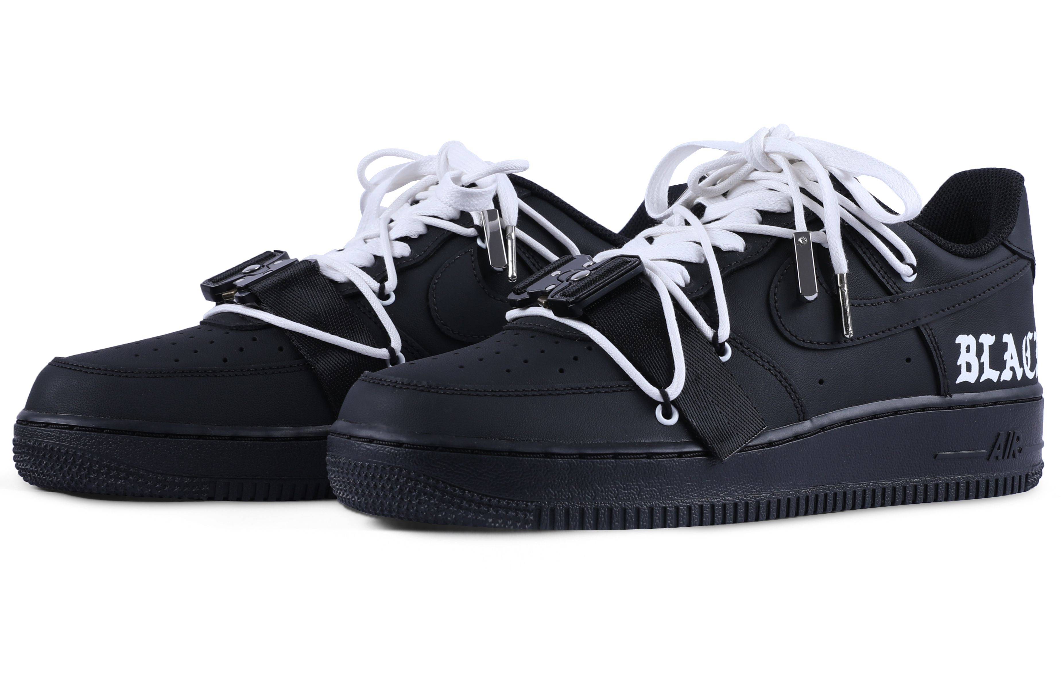 Lookbook [Zapatillas Personalizadas] Nike Air Force 1 Low '07 'Samurai Negro' CW2288-001(Team55-哑光黑白叁S-BOX)