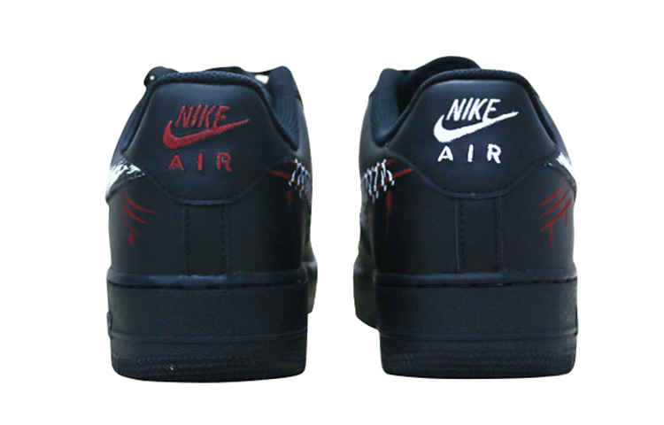 Shop Zapatillas Nike Air Force 1 Low '07 'Black Samurai Venom Scratch' CW2288-001(Team叁-男款喷绘手绘黑色毒液)