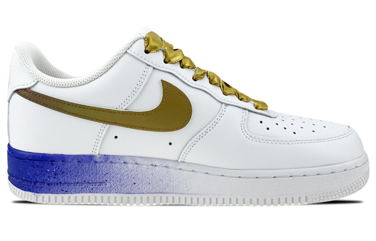 [Custom Shoes] Nike Air Force 1 Low '07 'Blue Gold Distressed Sun' 圖 2