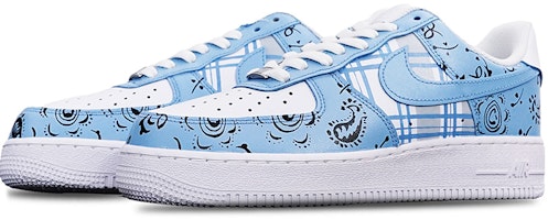 나이키 에어포스 1 '블루 플래드 캐슈 플라워' (커스텀) CW2288-111(TeamT-格纹腰果花S-BOX) Lookbook 나이키 에어포스 1 '블루 플래드 캐슈 플라워' (커스텀) CW2288-111(TeamT-格纹腰果花S-BOX)