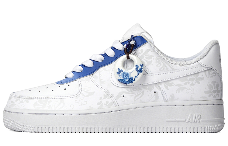 Buy [Sepatu Custom] Nike Air Force 1 Low '07 'Biru Porselen' CW2288-111(Team拾柒-男款低帮青花瓷板鞋白蓝)