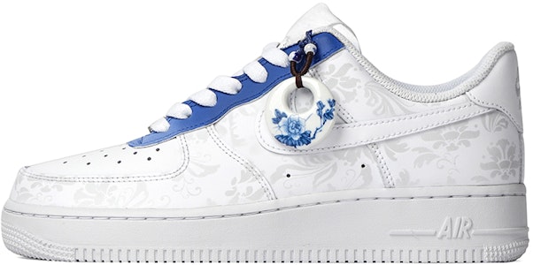 【客製球鞋】Nike Air Force 1 Low '07 青花瓷 新中式 華麗 高筒 橱物 青年款 白藍 Buy 【客製球鞋】Nike Air Force 1 Low '07 青花瓷 新中式 華麗 高筒 橱物 青年款 白藍