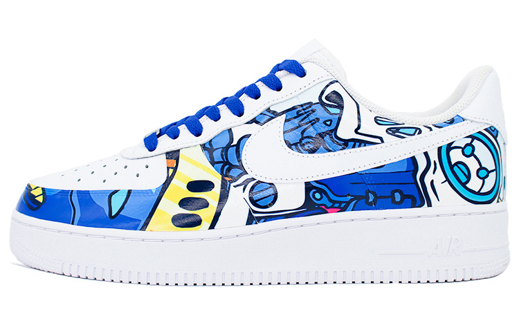 [Custom Shoes] Nike Air Force 1 Low '07 'Blue White Future Punk Mecha'
