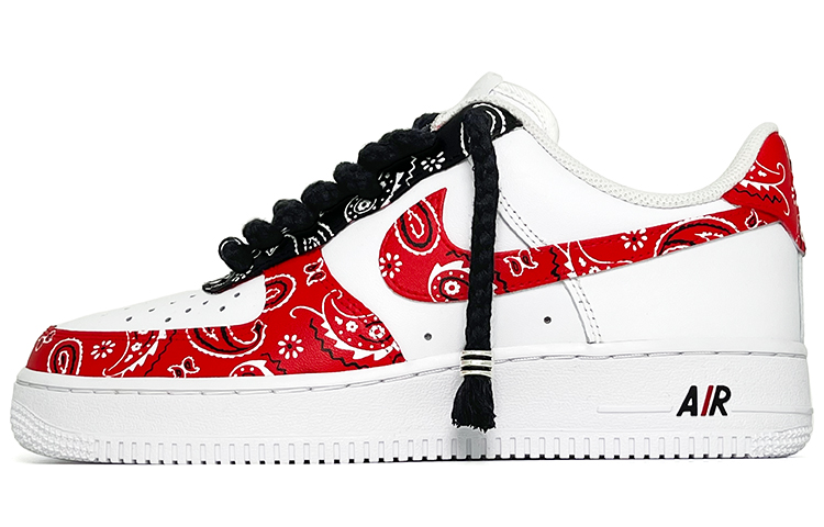Buy [Sepatu Custom] Nike Air Force 1 Low '07 'Bunga Gajus Asimetrik' CW2288-111(Team肆-男款腰果花喷绘)