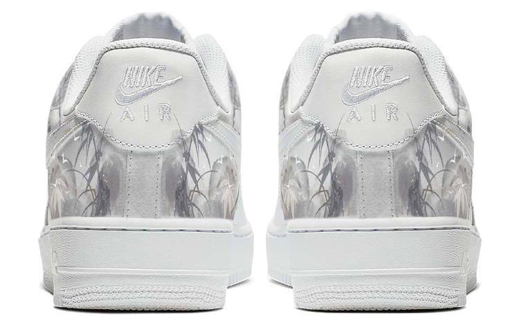 Shop [定制鞋款] 耐克空军1号低帮'07‘中国风景竹’ CW2288-111(TeamP-男款竹林山水画)