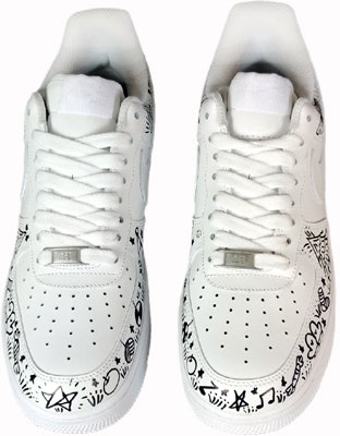 【定製球鞋】Nike Air Force 1 Low '07 空軍一號 聖誕平安夜塗鴉 低筒 板鞋 男款 黑白 Purchase 【定製球鞋】Nike Air Force 1 Low '07 空軍一號 聖誕平安夜塗鴉 低筒 板鞋 男款 黑白