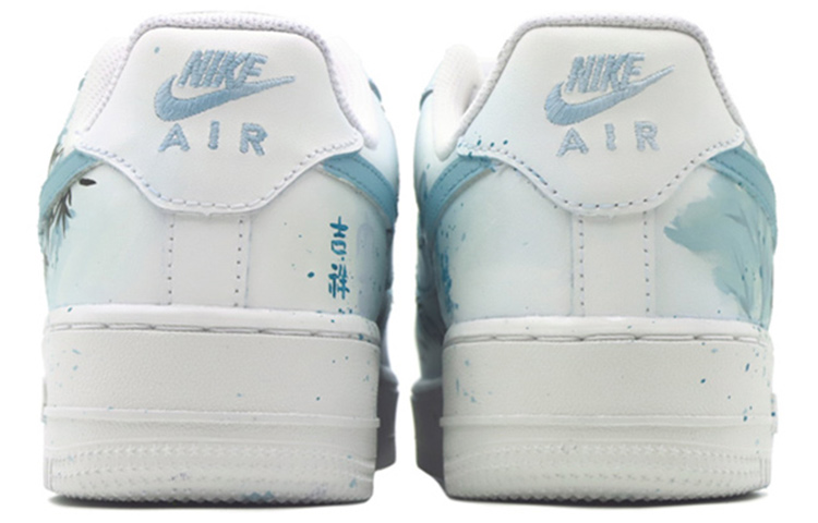 Shop 定制鞋款 Nike Air Force 1 低帮 '07 经典书法 白绿配色 CW2288-111(TeamS-七夕男款书法S-BOX)