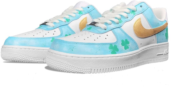 【客製球鞋】Nike Air Force 1 Low 07 空軍一號 三葉草 Vibe風格 休閒 噴繪 低筒 板鞋 男款 藍綠 Lookbook 【客製球鞋】Nike Air Force 1 Low 07 空軍一號 三葉草 Vibe風格 休閒 噴繪 低筒 板鞋 男款 藍綠