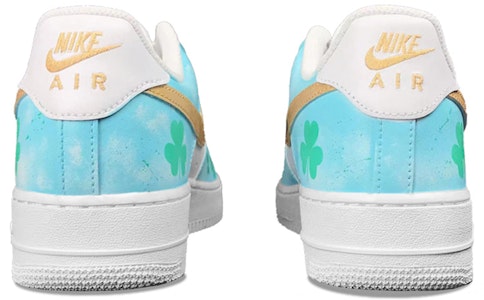 【客製球鞋】Nike Air Force 1 Low 07 空軍一號 三葉草 Vibe風格 休閒 噴繪 低筒 板鞋 男款 藍綠 Shop 【客製球鞋】Nike Air Force 1 Low 07 空軍一號 三葉草 Vibe風格 休閒 噴繪 低筒 板鞋 男款 藍綠