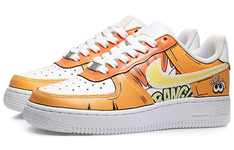 Lookbook Zapatillas Nike Air Force 1 Low '07 'Comic Sketch Orange' Personalizadas CW2288-111(Team10-漫画二次元橙)