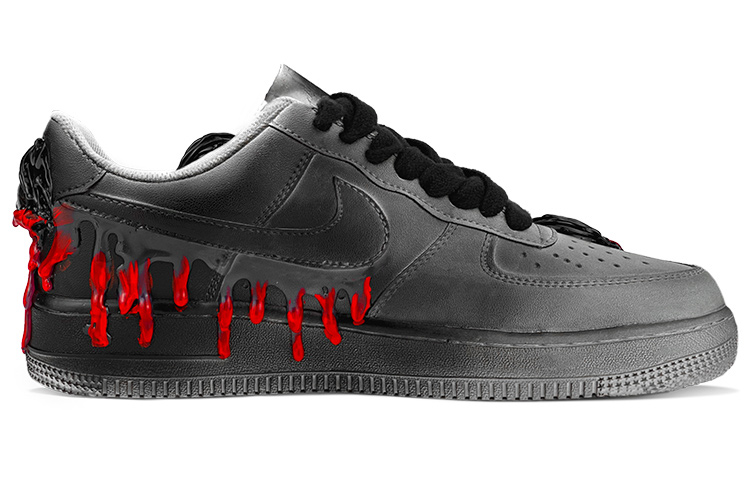 Order [Sepatu Custom] Nike Air Force 1 Low '07 'Cthulhu Blood Tears vs Venom Dark Series' CW2288-111(TeamY-男款克苏鲁毒液黑红)