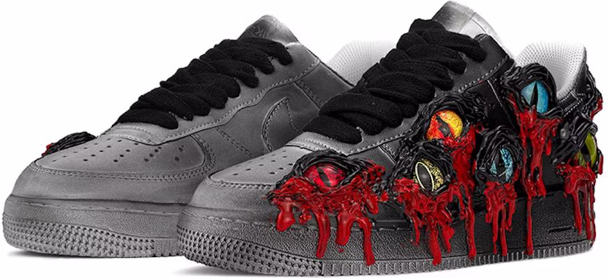 【定制球鞋】Nike Air Force 1 Low '07 空軍一號 超級英雄 克蘇魯血淚VS毒液 暗黑系 特殊材料 立體裝置 潮品 情侶款 低幫 板鞋 男款 黑紅 Lookbook 【定制球鞋】Nike Air Force 1 Low '07 空軍一號 超級英雄 克蘇魯血淚VS毒液 暗黑系 特殊材料 立體裝置 潮品 情侶款 低幫 板鞋 男款 黑紅