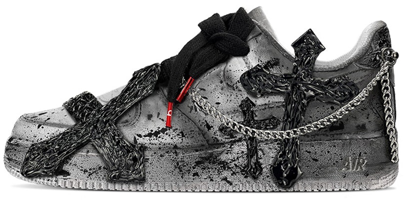 【カスタムシューズ】ナイキエアフォース1ロー'07「ダーククロスゴシック」 CW2288-111(TeamY-男款十字架黑灰) Buy 【カスタムシューズ】ナイキエアフォース1ロー'07「ダーククロスゴシック」 CW2288-111(TeamY-男款十字架黑灰)