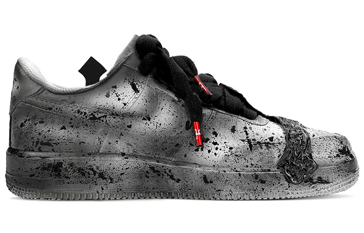 Order [定制鞋] 耐克空军一号低帮 '07 '暗黑哥特' CW2288-111(TeamY-男款十字架黑灰)