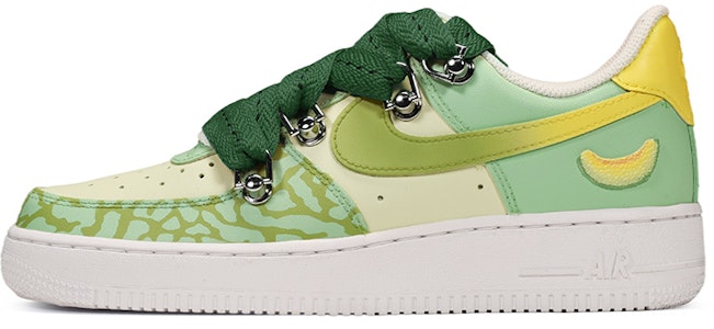 【客製化球鞋】Nike Air Force 1 Low '07 空軍一號 爆裂紋 哈密瓜皮貼 解構風 低筒 板鞋 男款 黃綠 Buy 【客製化球鞋】Nike Air Force 1 Low '07 空軍一號 爆裂紋 哈密瓜皮貼 解構風 低筒 板鞋 男款 黃綠
