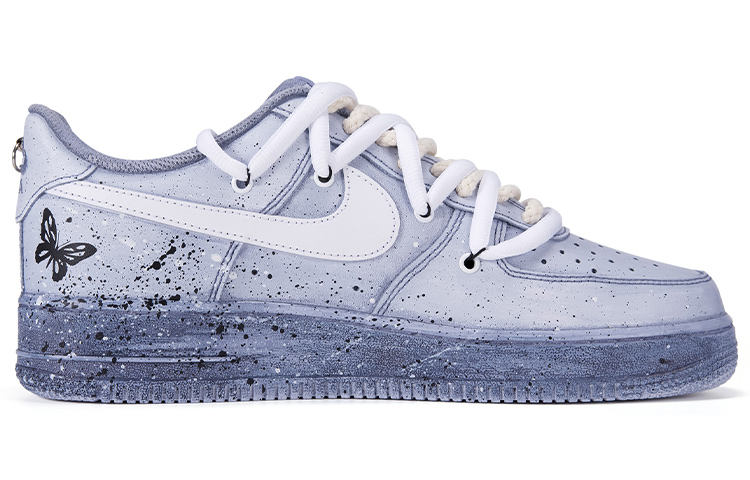 Order カスタムAF1 '07 レトロ蝶々 グレー黒 CW2288-111(Team11-男款复古蝴蝶)